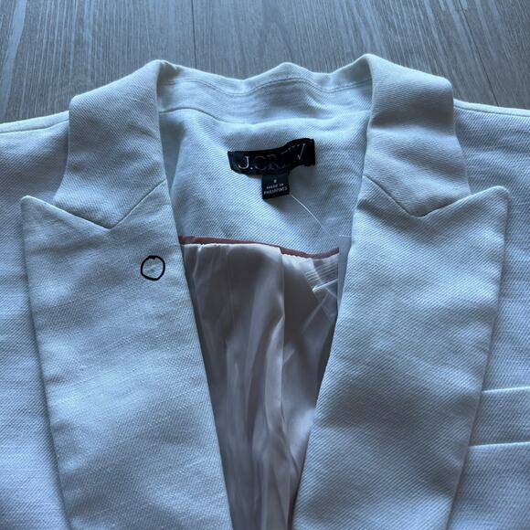 J Crew Alexandra Blazer In Stretch Linen Blend Womens Size 8 White - Picture 13 of 16